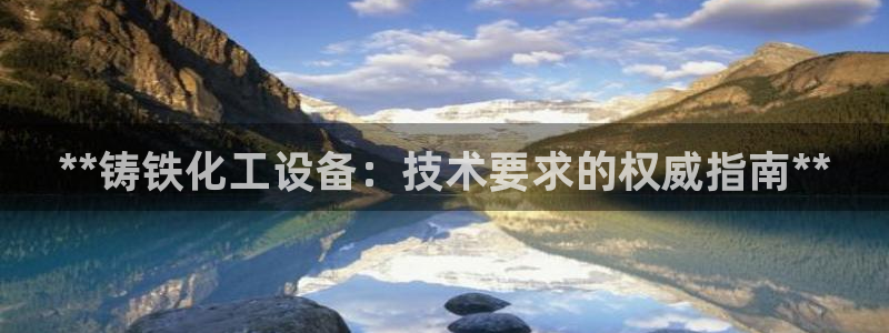 新城平台注册网址是什么：**铸铁化工设备：技术要求的权威指南