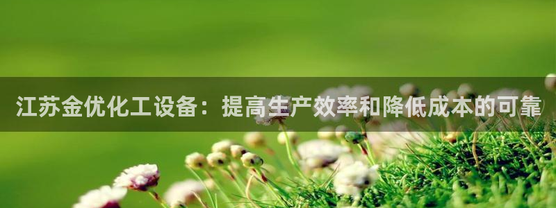 新城平台官网注册流程：江苏金优化工设备：提高生产效