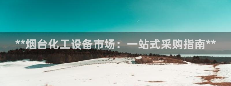 新城平台注册：**烟台化工设备市场：一站式采购指南
